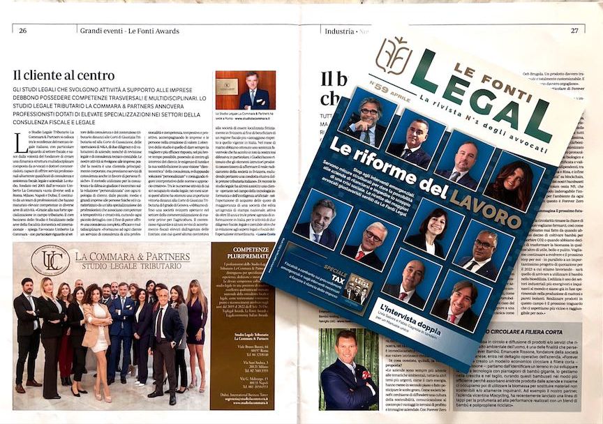 In edicola con la stampa nazionale il numero di INDUSTRIA, in riferimento a Grandi Eventi di Le Fonti LEGAL.